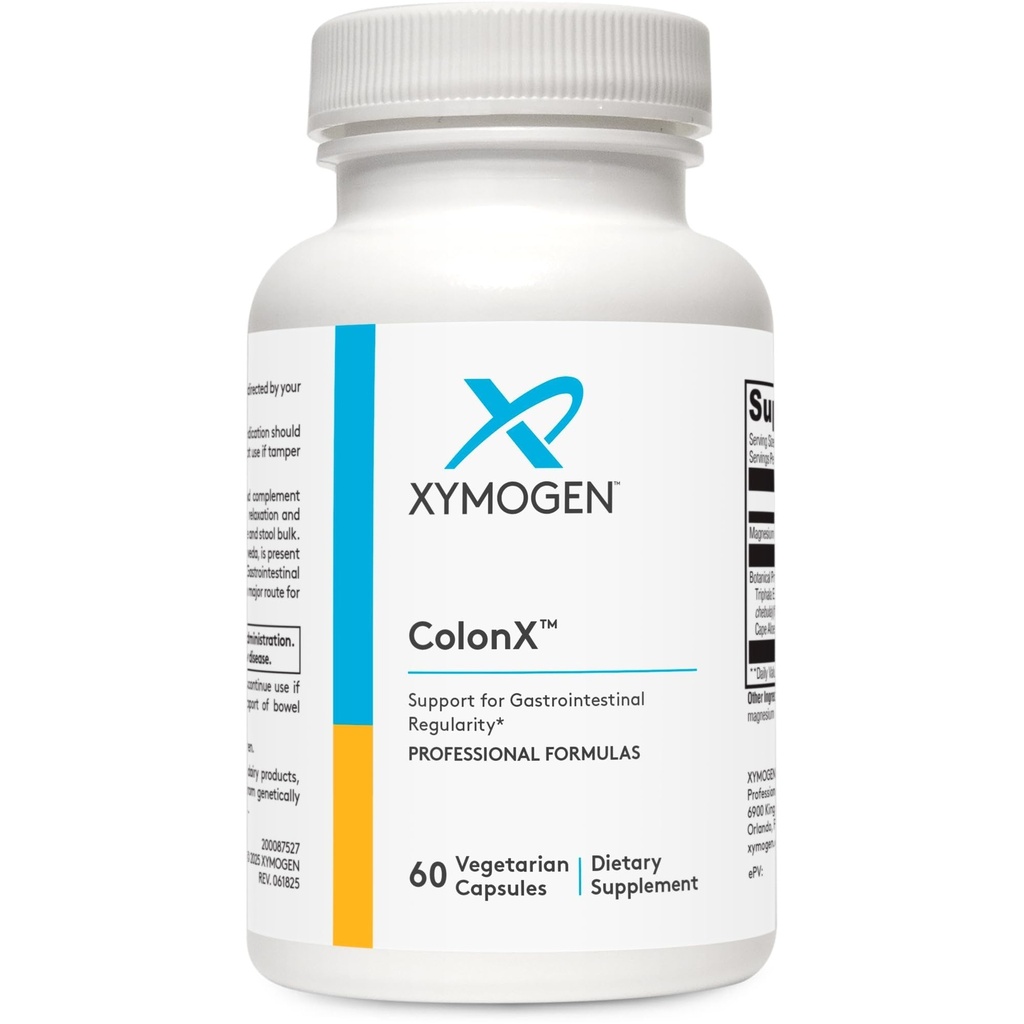 XYMOGEN ColonX - Supporta la Motilità GI, Bulk dello sgabello, Digestione, Assimilazione e Eliminazione - Triphala Supplemento con Citrato di Magnesio, Cape Aloe (60 capsule)