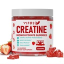Creatina Monoidrato Gummies 5 g per uomini e donne, 120 Zucchero Gummie libere con 200 Mg Magnesio Glycinate, 200 Mg L-Threonate per il supporto muscolare, Energy Boost