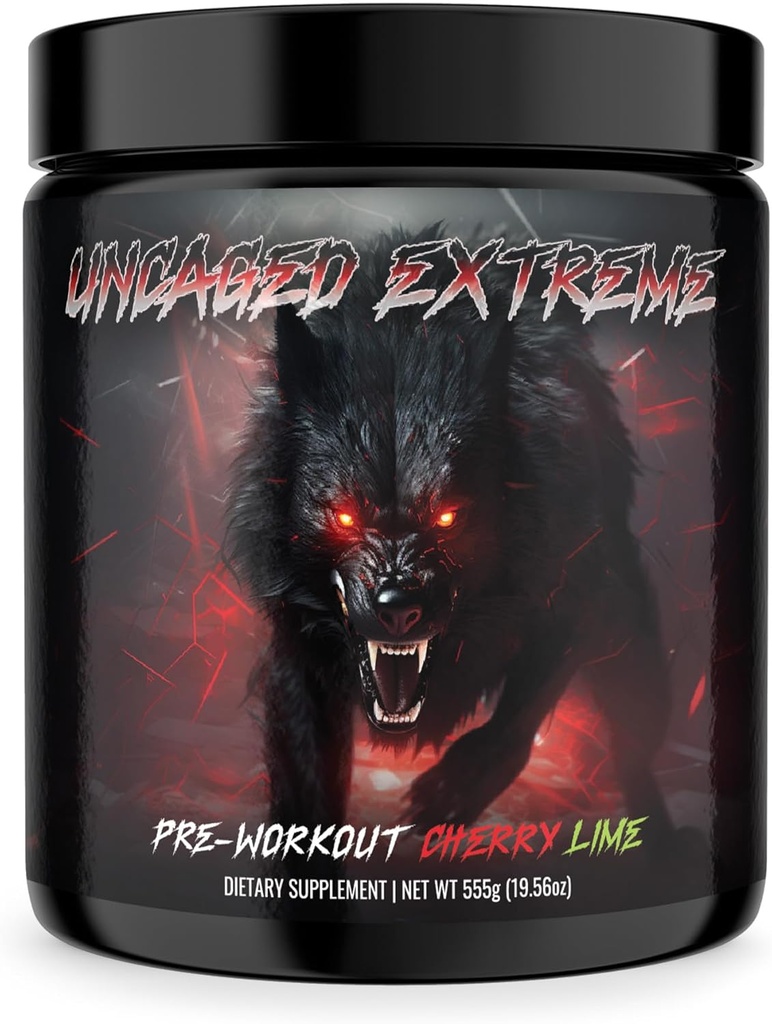 Polvere di pre-allenamento estrema - Extreme Energy, Focus, Nitric Oxide & Muscle Pump - Formula estrema con L-Citrulline, Beta-Alanine, Rhodiola Rosea - 30 Serve - 1.22 Pounds - Ciliegia Lime