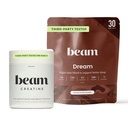 Beam Dream Sleep Powder & Creatine Bundle, Terze Parti Testato Natural Sleep Aid & Recovery Supplement with Micronized Creatine Monohydrate, Polvere di creatina pura non aromatizzata per la forza muscolare, energia