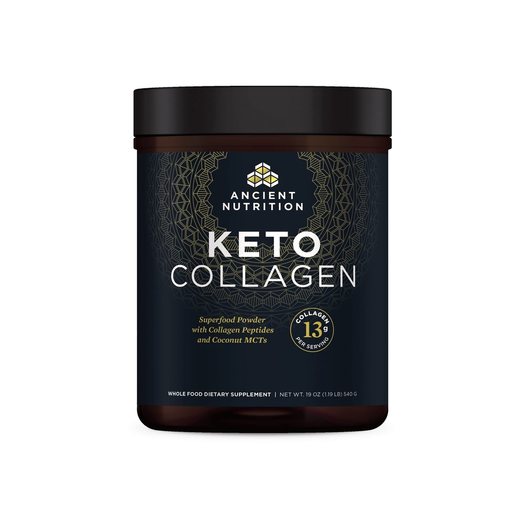 Miscelatore di bevanda della polvere di Keto Collagen della nutrizione antica, supplemento di dieta di Keto con MCT, Peptidi di collagene idrolizzati per sostenere la pelle sana e articolazioni, 30 Servings, 19 oz (varia di maggio di imballaggio)