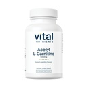 Vital Nutrients Acetyl L-Carnitine 500mg | Brain, Memory e Cognitive Support Supplemento* | Vegan | Gluten, Dairy, Soy Free | Non-GMO | 60 capsule