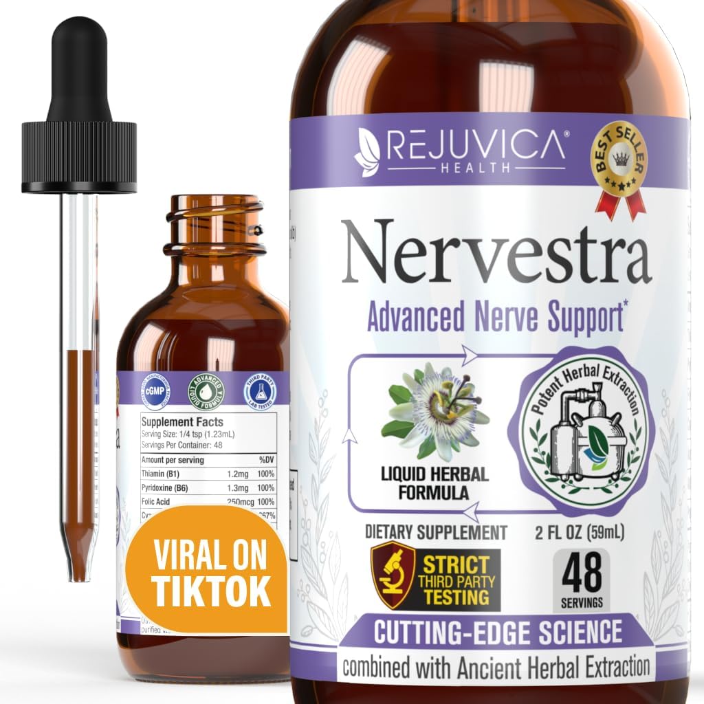 Nervestra - Nerve Health, con acido alfa lipoico, a Bolster Nerve Salute e Supporto Funzione sana di Nerve - Acido alfa lipoico, Vitamina B6, White Willow Bark Turmeric Passionflower & More!