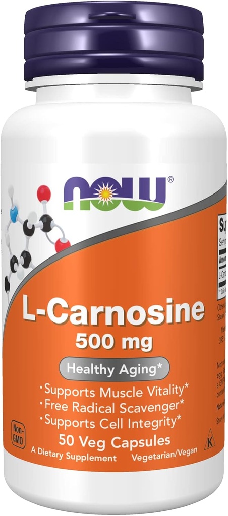 L-Carnosine 500mg 50 VegiCaps (Pacchetto di 2)