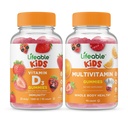 Vita Vitamina D Bambini + Multivitaminici Bambini, Gummies Bundle - Grande Degustazione, Integratore di vitamina, Senza glutine, OGM Libero, Gomma masticabile