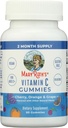 MaryRuth Organics Vitamin C Gummies | Supplemento per il supporto immunitario e la salute generale | Integratore di supporto immunitario | Vitamina C per adulti e bambini | Vegan | Non OGM | 60 Serve