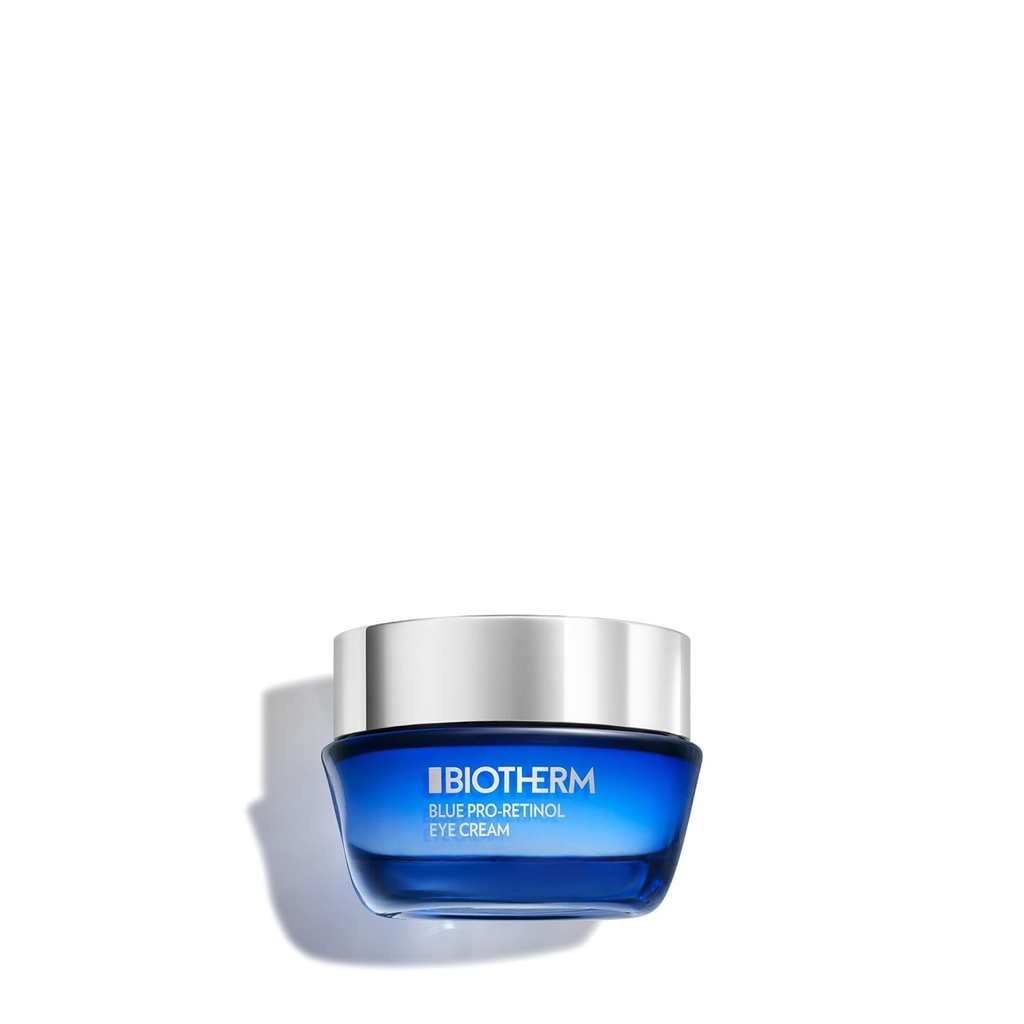 Biotherm Blue Pro-Retinol Smoothing Eye Cream, Antirughe e Dark Circles Cura degli occhi con Biotech Plankton & Pro-Retinol, Smoothes e Brightens, Ophthalmologically Tested, Vegan, 0.5 Fl Oz