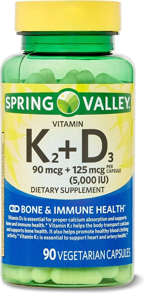 vitamina K2 (90mcg) + D3 (125mcg) 90 Contare capsula vegetariana