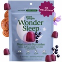 Pianta gente WonderSleep Mushroom Gummies Supplemento per il sonno, No Melatonin con Reishi Super Mushrooms, Wild Elderberry Flavor, Sugar-Free (60 Conte)