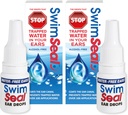 SwimSealTM Twin-Pack Tutte le gocce dell'orecchio del nuotatore naturale per uso quotidiano piuttosto che gocce di alcol o earplug. La soluzione per le orecchie per tutta l'esposizione dell'acqua per tutte le età.