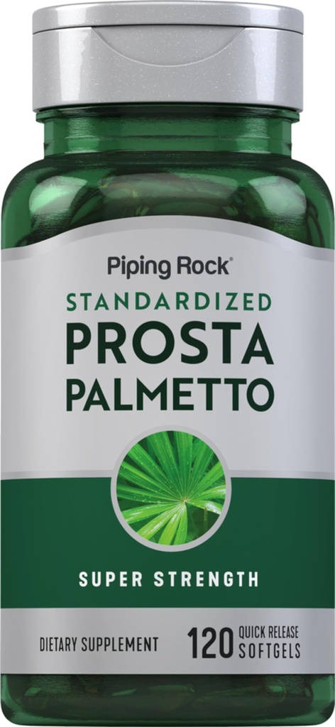 Piping Rock Saw Palmetto per uomini e donne | 120 Softgels | Complesso con olio di semi di zucca & Pygeum Extract | Extra Strength Prostate Supplement | Non OGM, Senza glutine