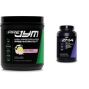 PRE JYM 30 Serve Limonata Rosa & JYM ZMA Zinco/Magnesio Capsule Supplemento 90 Capsule Vegetariani