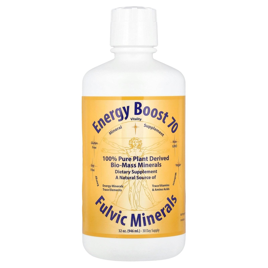 Energy Boost 70 Minerali Morningstar, Minerali Fulvic, 32 oz (946 ml)