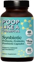 Poop Come un campione Gut Power Synbiotic (Prebiotico, Probiotico, Postbiotico) – 60 capsule, Vegan, Non OGM supplemento di salute digestiva, 6,5 miliardi di CFU