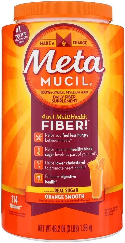 Metamucil Orange Smooth Dimensioni 114 dosi