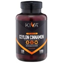 Kiva Premium Ceylon Cinnamon Capsule (120 capsule vegetali), Cannella di Ceylon puro da Sri Lanka, Vegan, Non OGM, Senza Glutine