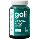 Goli Matcha Mind Gummies - 60 Conte - Il tè verde lascia la polvere con Cognizin per la messa a fuoco, l'attenzione e la salute del cervello, Vegan, non OGM, senza glutine & Gelatin Free.