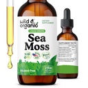Gocce liquide di muschio e del mare organico - Supporto immunitario - Moss e tintura di viscere del mare irlandese - Supplemento di Crispus del condro multiminerale - Vegan, senza zucchero e alcol - 2 fl oz
