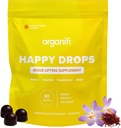 Organifi Happy Drops - Daily Superfood Happy Gummies for Adults - Mood Support Supplement per Balance, Bliss, Energy e Taking The Edge Off - Sweet Lemon Flavor - 60 Gummies