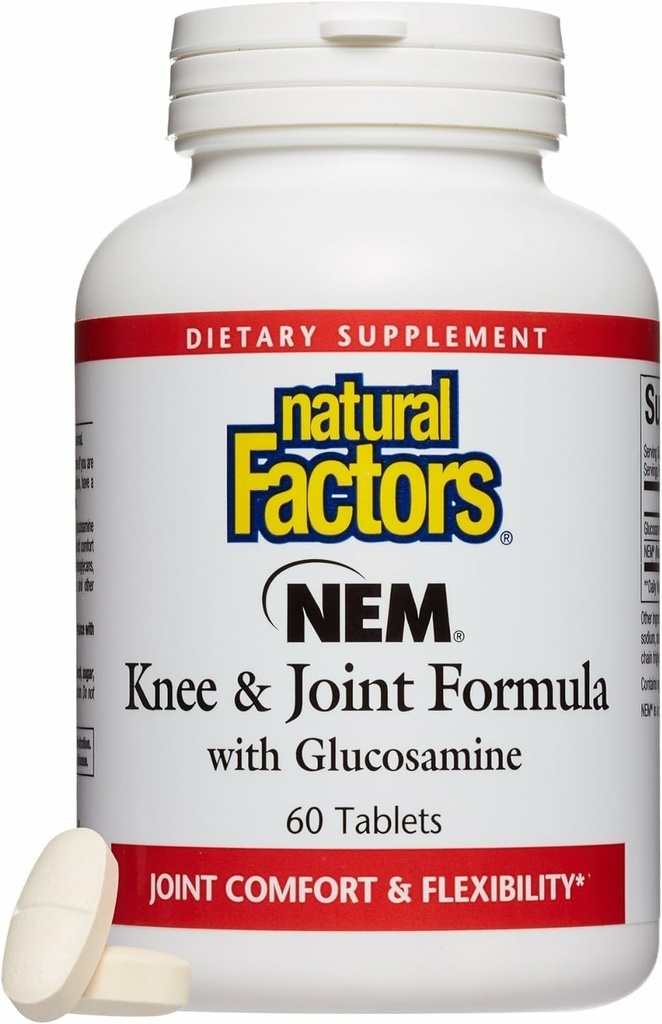 Fattori naturali, NEM Knee & Joint Formula, promuove flessibilità e comfort, 60 compresse