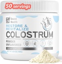 Colostrum Supplement Powder for Humans - Organic Bovine Colostrum Supplement per Gut Health, Hair Growth, Beauty e Immune Support - Non aromaed (50 Serve)