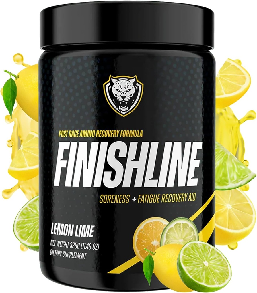 6AM Run Finishline - Amino Energy Powder - Post Run Recovery Drink - Branch Chain Aminoacidi Polvere - Heal and Recovery Powder - Keto Post Workout Powder - Lemon Lime BCAA Powder - 50 Scoops