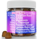 SHIZAM Valerian Root Chamomile Gummies, Aiuto per la calma e lo stress per i bambini e gli adulti, Capsule Tincture Extract Drops Pills Chewables Tea Liquid Alt, Supplemento, Valarian Roots Organic Sleep 500mg Herb