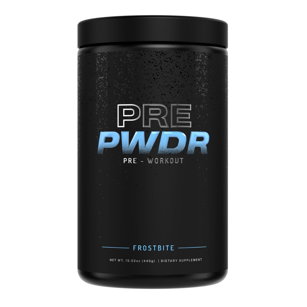 PWDRS polvere di pre-allenamento, tutto naturale pre allenamento per energia, pompa, resistenza e resistenza, con caffeina (Frostbite)