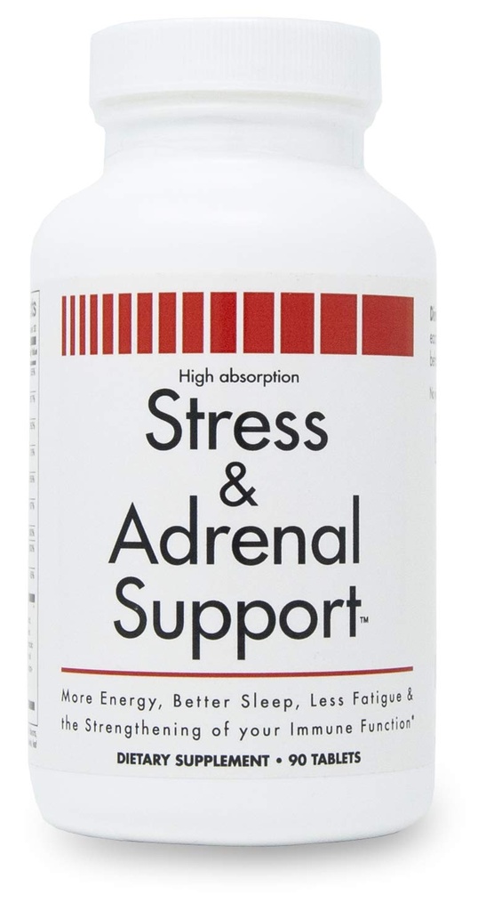 Stress e supporto surrenale - 90 compresse masticabili - Citrusy Orange Flavor - facilmente digeribile - da Nuovi prodotti per la salute