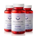 Relumins Advance Nutrition Gluta 1000 - Ridotto L-Glutathione, Alfa Lipoic Acid & Rose HIPS - Supporto antiossidante per pelle &amp; benessere generale - 60 Veg Capsule x 3 Bottiglie (90-Day Supply)