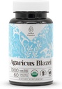 Agaricus Blazei USDA Organic 60 capsule | Supplemento naturale ad alta potenza | Capsule vegetariani biologici certificati e Agaricus Blazei organici (Agaricus blazei murill) Fungo essiccato (60 capsule)