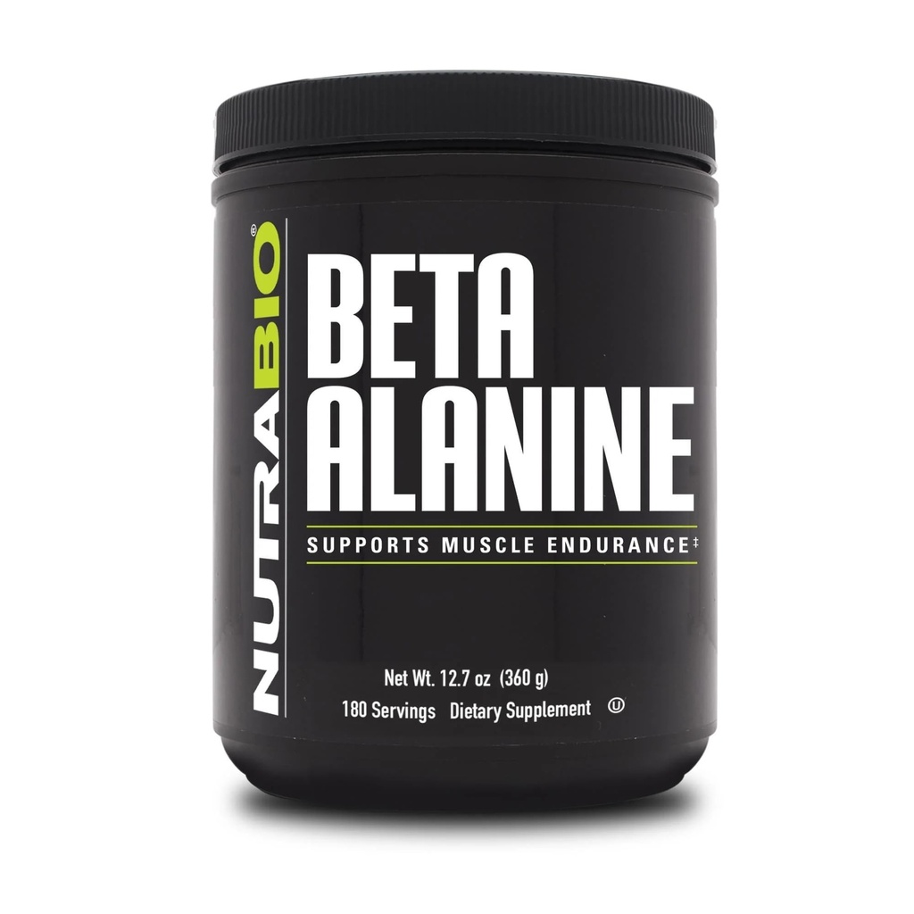 NutraBio Beta Alanine Pre-Workout Supplemento - Beta Alanine Polvere- 360g polvere