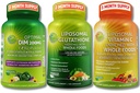 Totale Immune, Hormonal & Antioxidant Support Bundle per Donne & Uomini – Glutathione Liposomal 500mg + Vitamina Liposomal C 1500mg + DIM 200mg con BioPerine® & Cruciferous Whole Foods – Vegan & Non-GMO