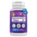 Genex Formulas Resveratrolo 1500 mg Supplemento per l'invecchiamento sano – NSF Certificato per la sicurezza, la qualità e l'accuratezza dell'etichetta – Potente antiossidante e sana formula di invecchiamento - Gluten Free 90 Count