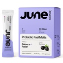 Balance + Rilievo | Fast Melt Pre + Probiotic per Mood & Stress - BlackBerry Flavor, 30 Sachets polvere