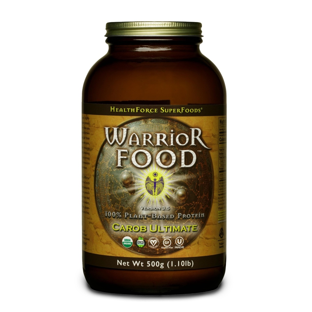 HEALTHFORCE SUPERFOODS Guerriero Protien Polvere - Carob Flavor - 500 Grammi