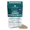 Dr. Bill Canine Ultimate Fitness & Health Vitamins for Dogs | Multivitamina per cani w/Coenzima Q-10, vitamina E, vitamina D-3, biotina, acido folico, acido ialuronico vitamine e integratori 340g