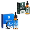 Sandalwood Beard Growth Kit con 2X Biotin per gli uomini e Cedarwood Beard Growth Oil,Ingredienti naturali & Thickens Facial Hair Growth