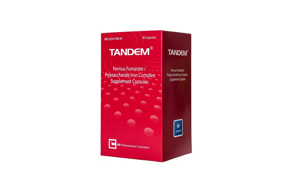 Tandem- 106 mg Elemental Iron- Facile da ingoiare-Alta tollerabilità -Odorless & Tasteless