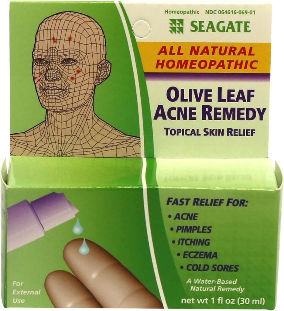 Seagate Prodotti Omeopatici Leaf Natural Acne Remedy (Pacchetto di 2) 1 Ounce
