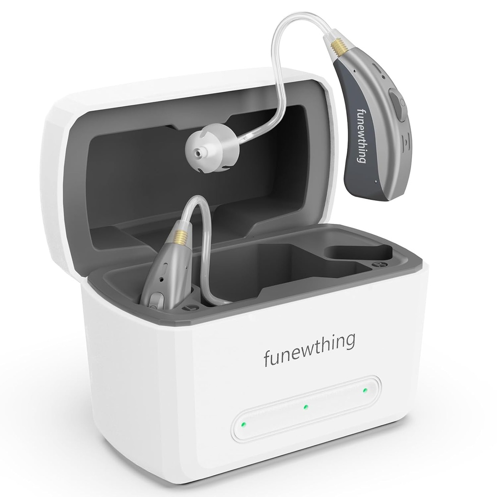 Apparecchi acustici per anziani ricaricabili con cancellazione del rumore, 16 canali digitali OTC PSAP Personal Sound Amplification Products Dispositivi per adulti con voce reale