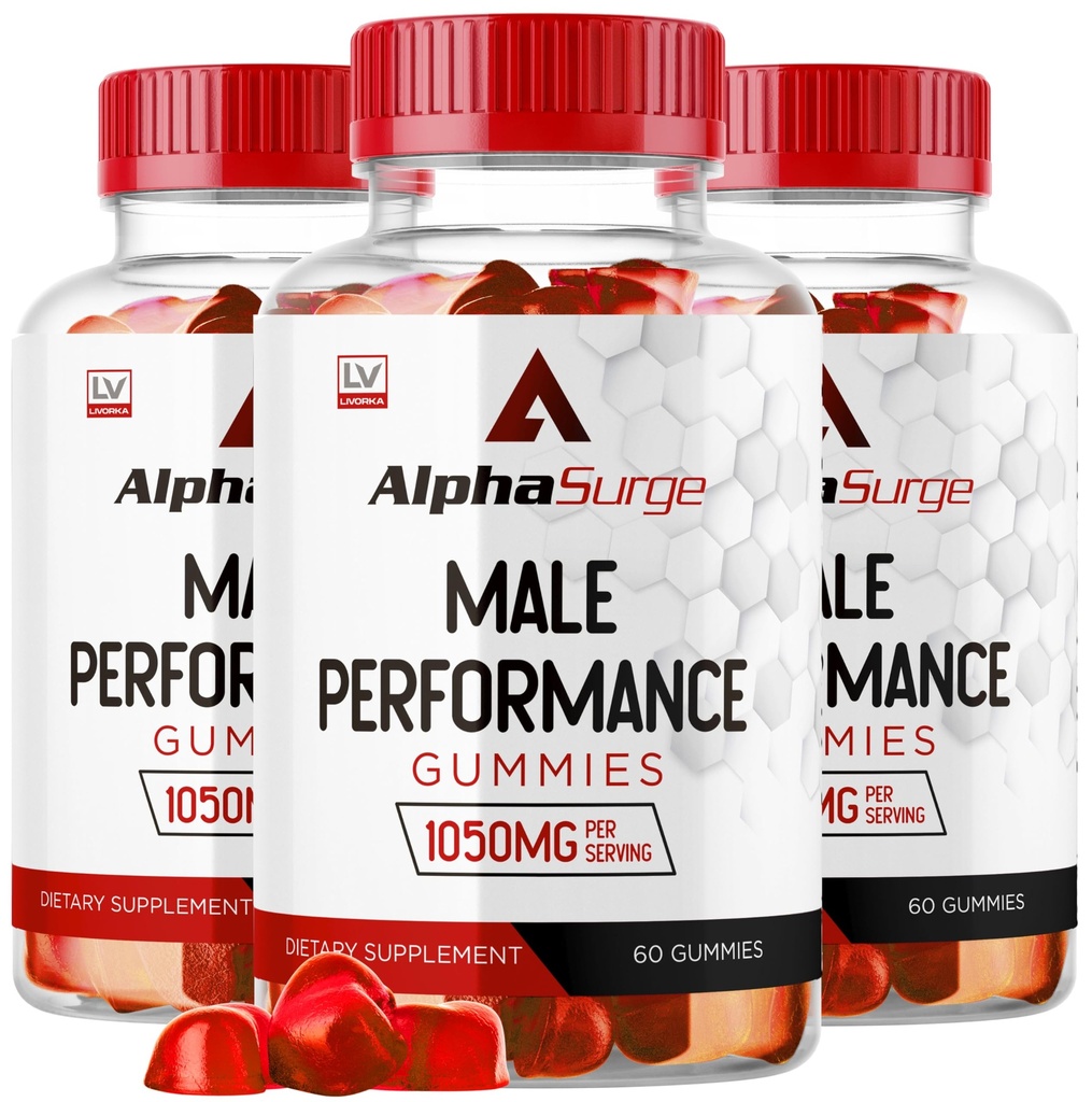 LIVORKA Alpha Surge for Men - Alpha Surge Gummies per Maschio, Alfa Surge Gummies 1050mg, Alpha Surge XL Gummie, Alphasurge Gummies, Alfa Surge Gummies, Alpha Sugre Maschio, 180 Gummies per 3 Mesi