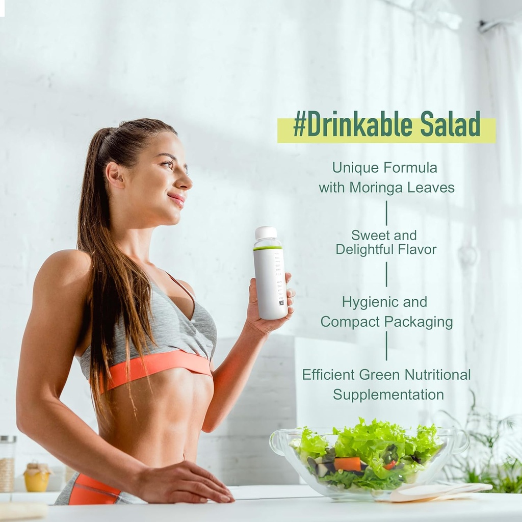 Futuro insalata bevanda miscela polvere, insalata potabile, frutta, foglie di Moringa, verdure, 7 pacchetti