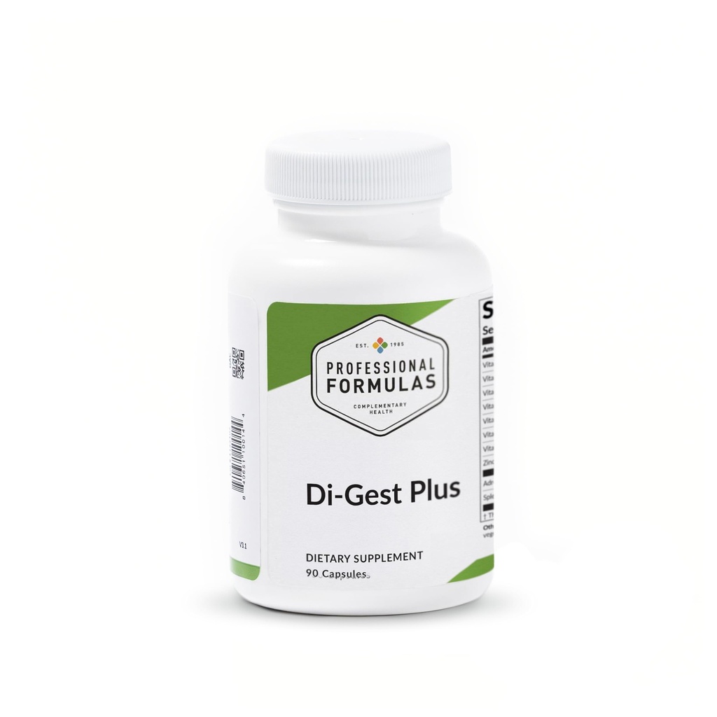 Formule professionali Di-Gest Plus - Betaine, L-Glutamic Acid, Pancreatin, Papain e Pepsin per la digestione sana, Absorbimento Nutriente e Fodera Gut - Ipoallergenico, Gluten Free, 90 Capsule