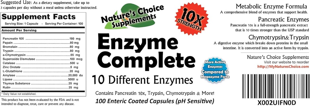 Enzime Completo di Chymotrypsin,Trypsin & More