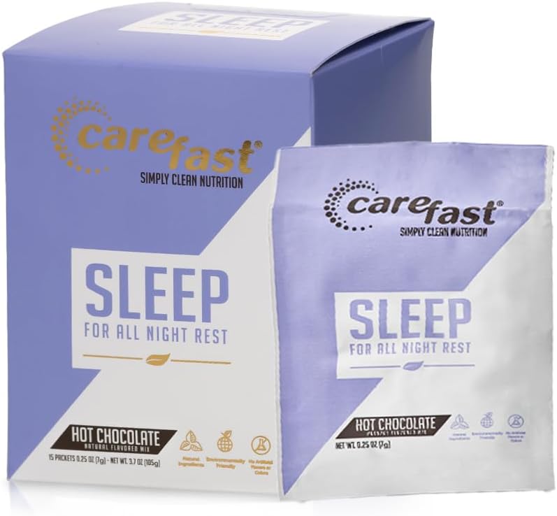 Dormire - Miscela di Bevanda di Cioccolato Calda - Supplemento di Sonno Naturale - Scatola di 15 Pacchetti