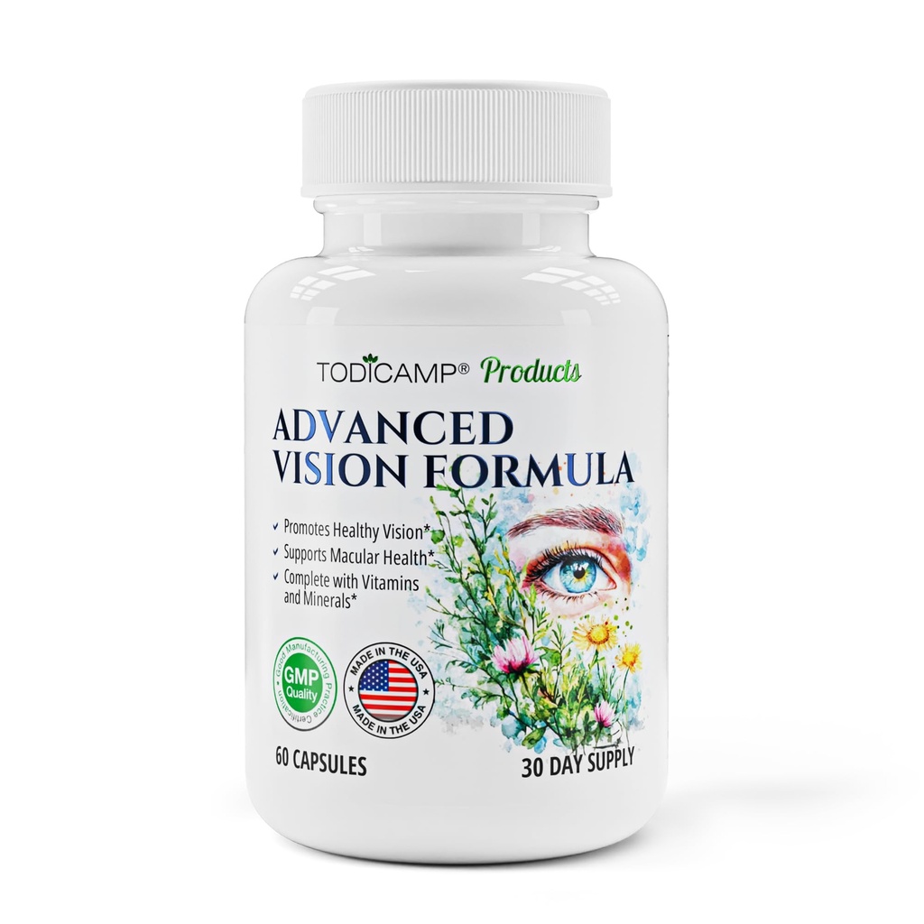 Macular Support Vitamine & Vision Integratori Lutein 400mg, Zeaxanthin 10mg, Eyebright Herb, Lycopene Supplement & Bilberry Supplemento per Occhi, Vitamine Occhiali per anziani & Adulti