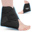 Hilph Ankle Ice Pack Wrap per il rigonfiamento, gel riutilizzabile Cold Pack per la caviglia Sprained, Hot Cold Compress for Surgery Recovery, Plantar Fasciitis, Foot Pain Relief, Swelling, Achille Tendonitis, Nero