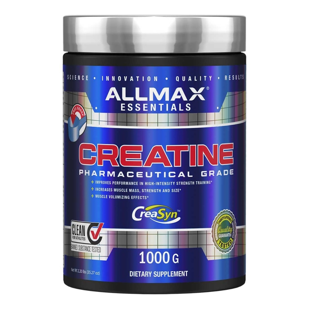 ALLMAX Essentials CREATINE - 1000 g Polvere - Migliora Performance & Training Intensity - Vegan & Gluten Free - 200 Serve