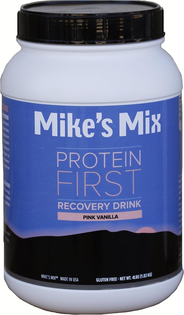 Mike's Mix Protein First Recovery Drink 4 lbs-Pink Vanilla, Real Food Product, Semplice e Naturale...